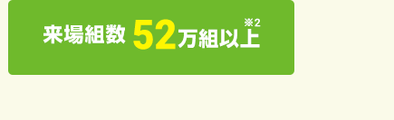 来場組数52万組以上 ※2